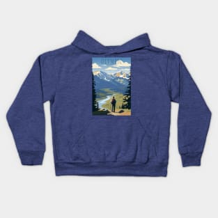 Olympic National Park Travel Poster Kids Hoodie